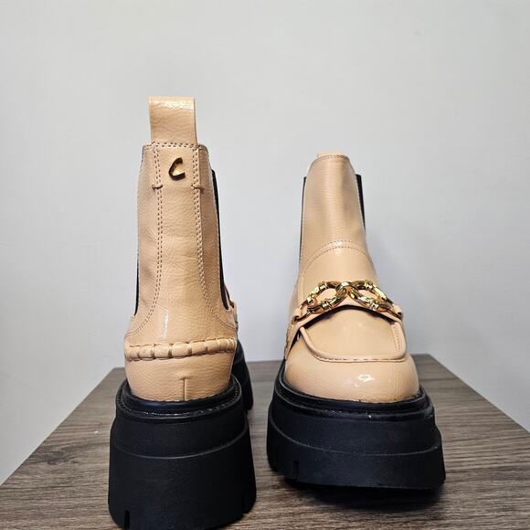 Circus NY By Sam Edelman Women's Brooks Boots Size 9.5 Blonde Patent NWT - Picture 4 of 6